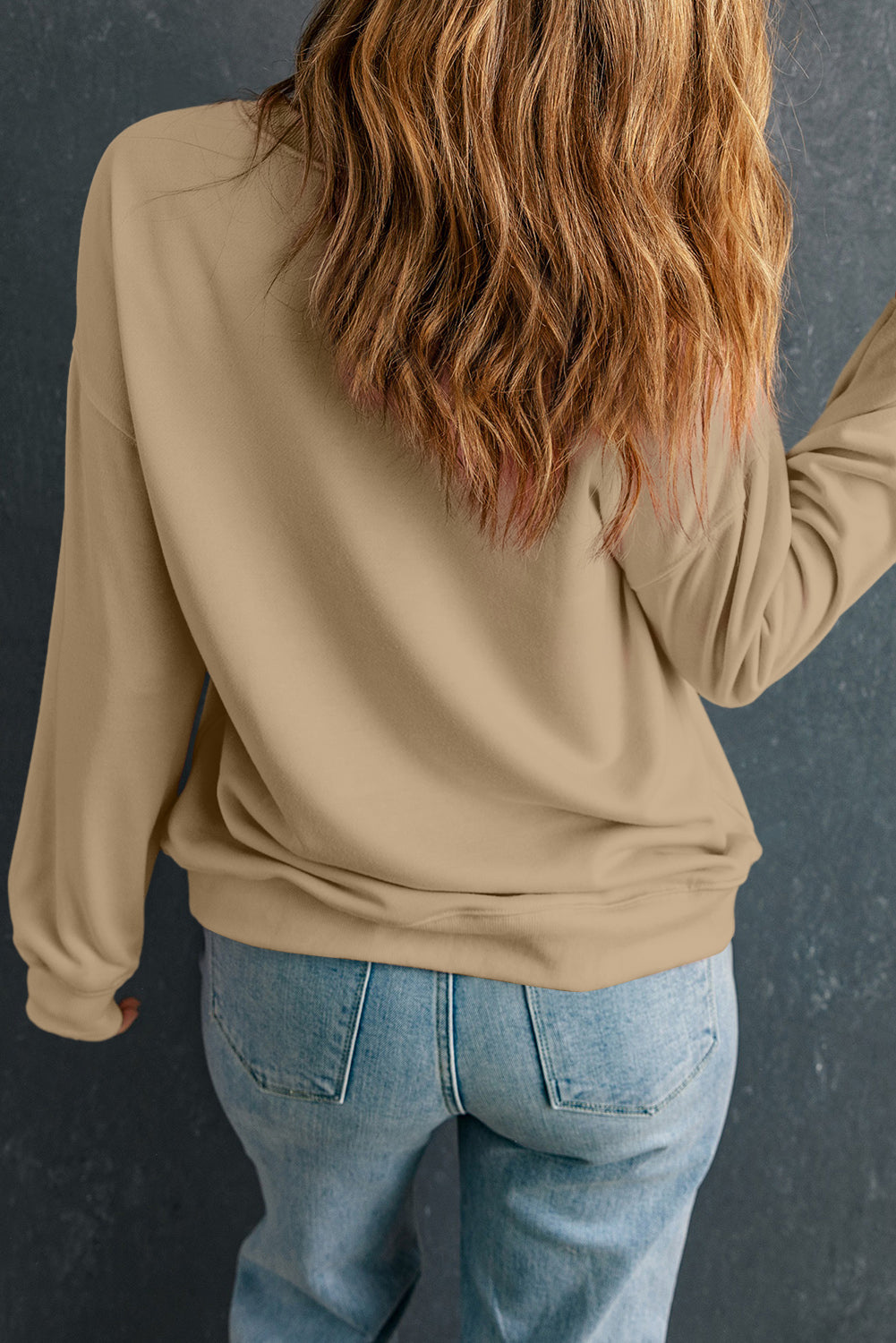 Cozy Round Neck Dropped Shoulder Sweatshirt