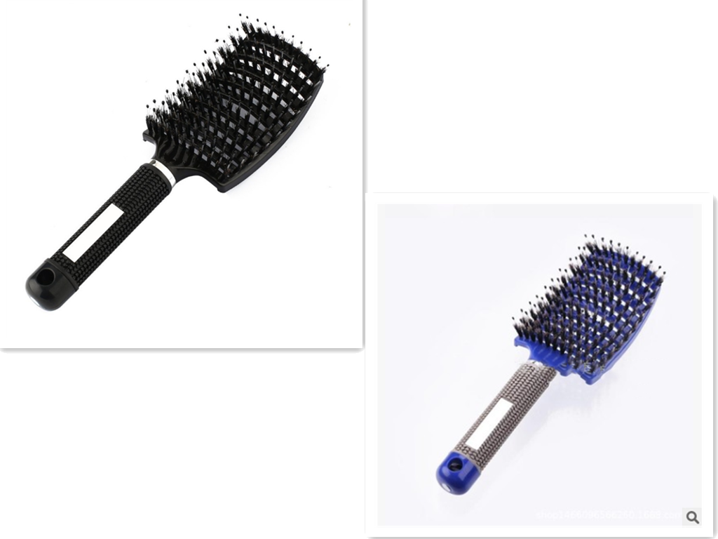 Anti-Klit Hairbrush for Women - Detangler Hair Brush with Nylon Bristles for Scalp Massage and Teasing