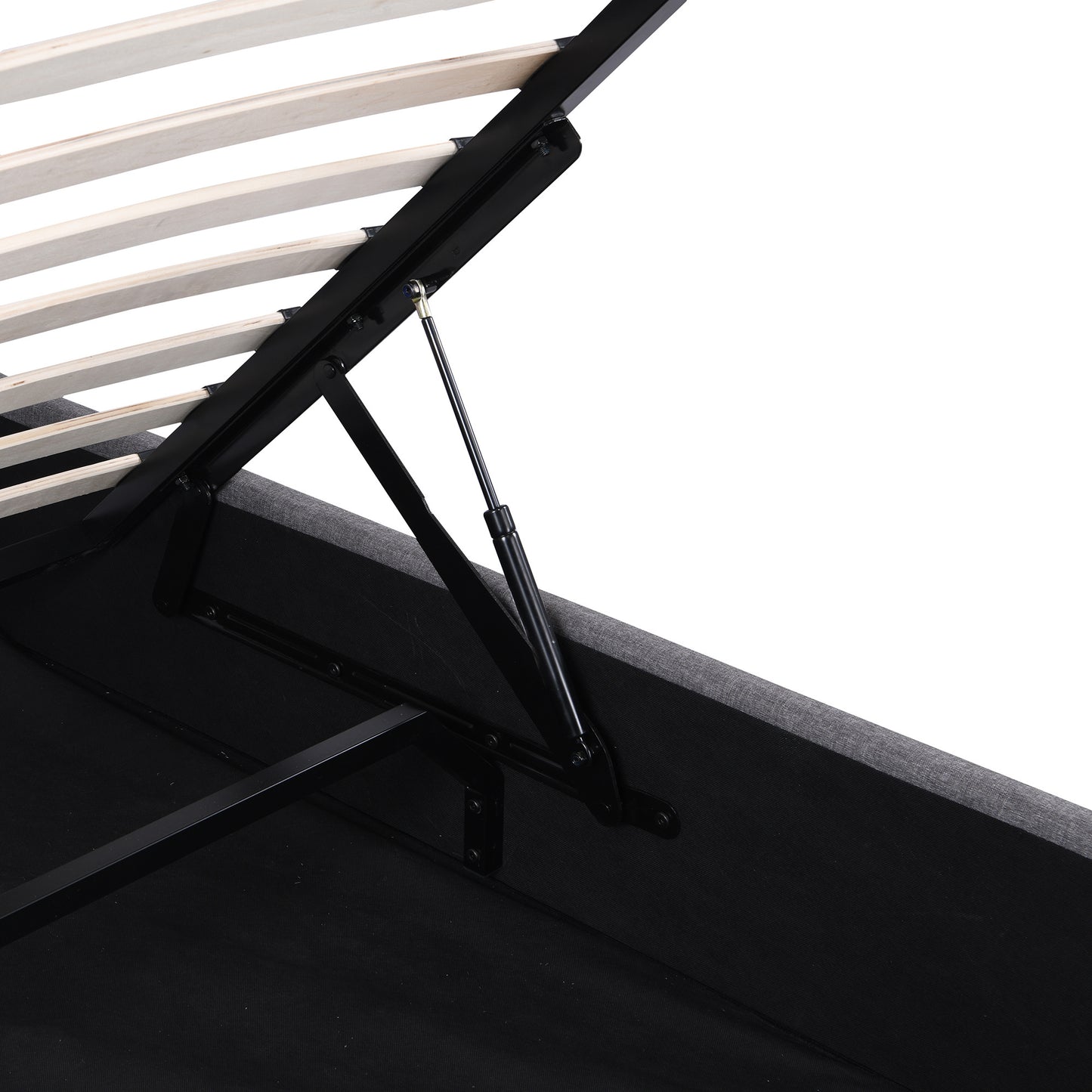 Queen size Upholstered Platform bed with a Hydraulic Storage System