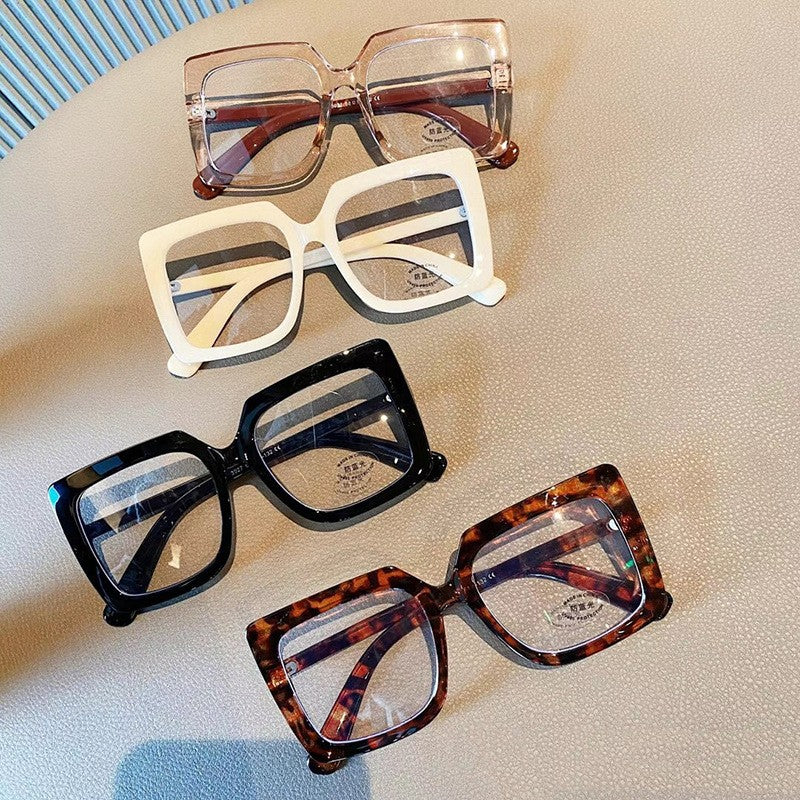 New Vegan Square Thick Frame Flat Frames Eyeglass