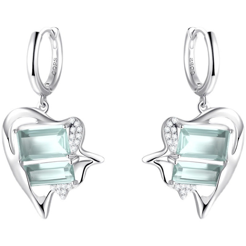 Summer New Products Daydream Series Mint Green Silver Earrings Earrings