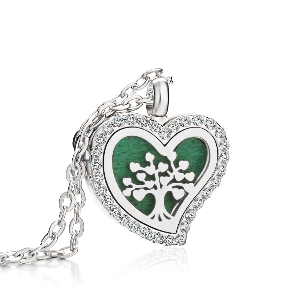 Jewelry Heart Fragrance Essential Oil Diffuser Necklace