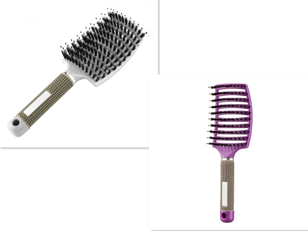 Anti-Klit Hairbrush for Women - Detangler Hair Brush with Nylon Bristles for Scalp Massage and Teasing