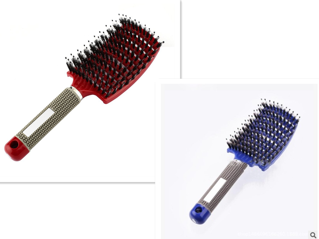 Anti-Klit Hairbrush for Women - Detangler Hair Brush with Nylon Bristles for Scalp Massage and Teasing