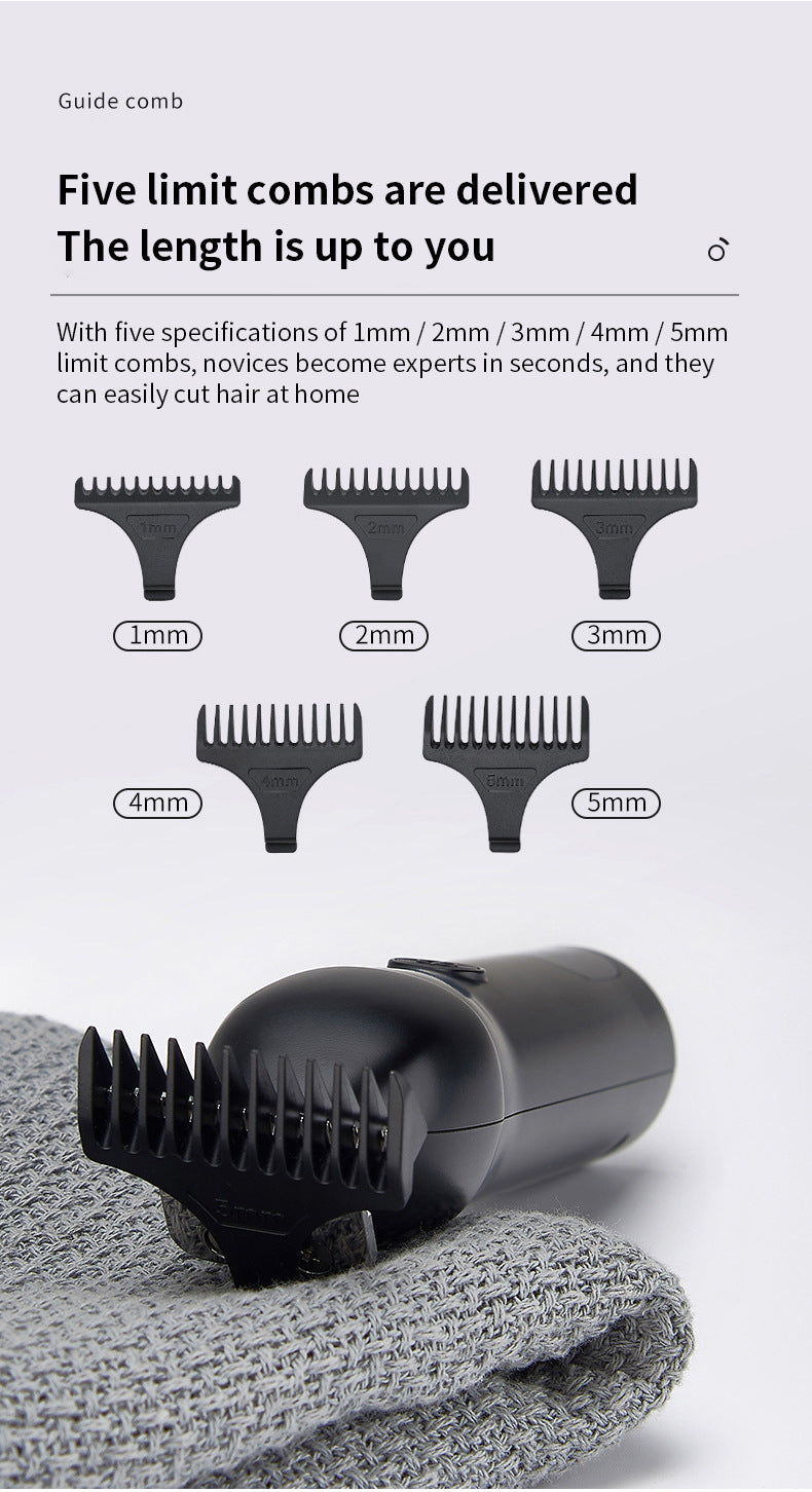 Professional Cordless Hair Clipper – Low-Noise Electric Trimmer with LED Display