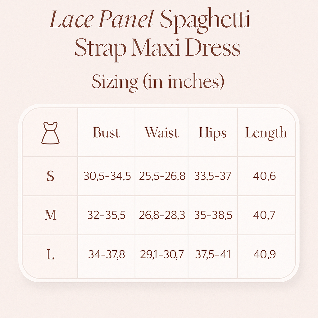 Lace Panel Spaghetti Strap Maxi Dress – Sheer Waist Gown in Wine Red, Black & More