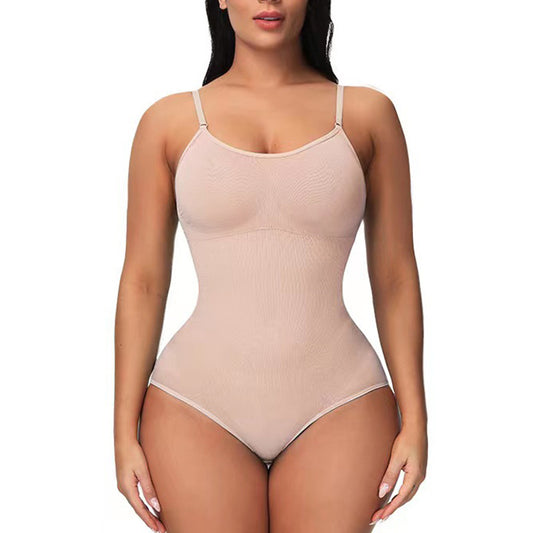 Seamless One-Piece Shapewear Bodysuit – Sculpting Compression with Adjustable Straps