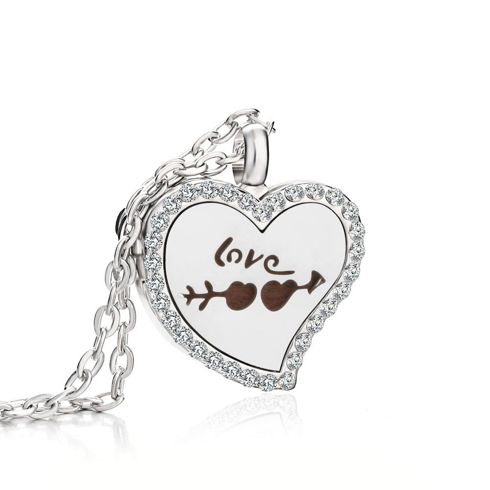 Jewelry Heart Fragrance Essential Oil Diffuser Necklace