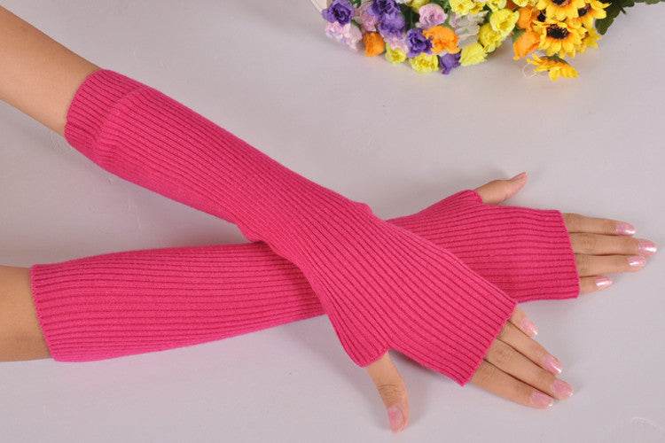 Minimalist Fall & Winter Fashion Long Cashmere Arm Sleeves for Women