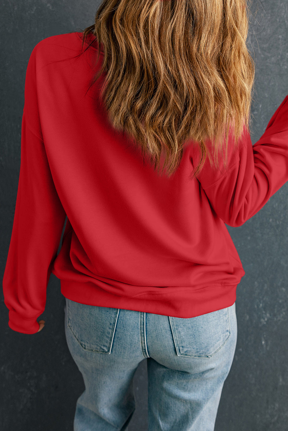Cozy Round Neck Dropped Shoulder Sweatshirt