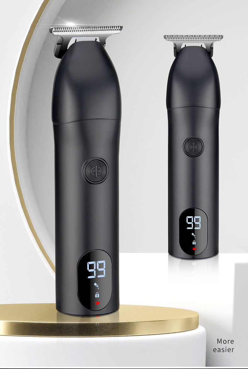 Professional Cordless Hair Clipper – Low-Noise Electric Trimmer with LED Display
