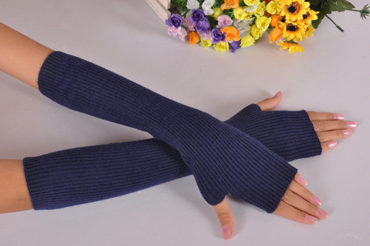 Minimalist Fall & Winter Fashion Long Cashmere Arm Sleeves for Women