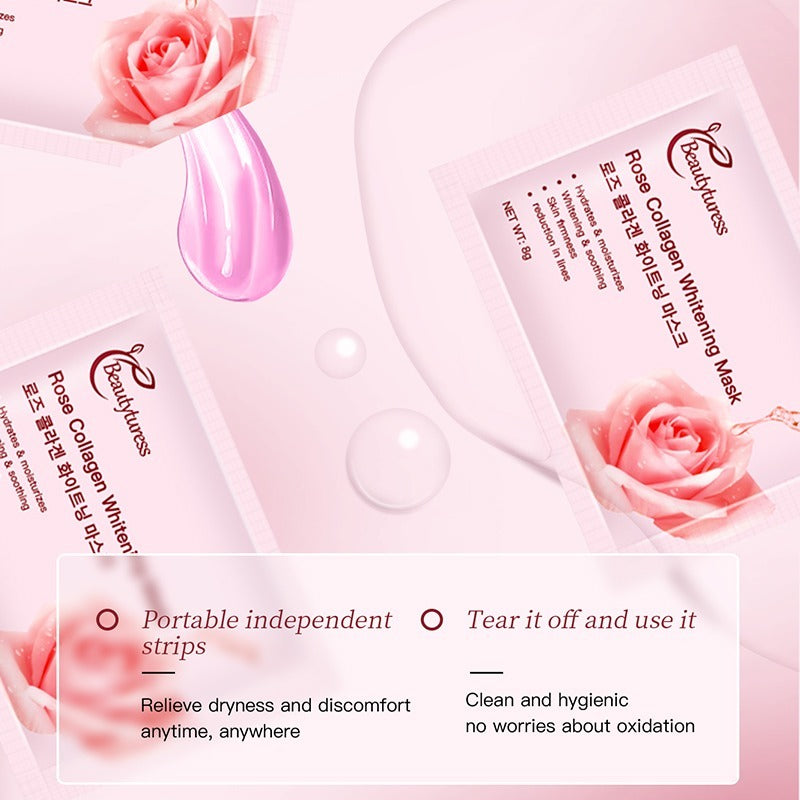 Rose Collagen Mask - Savior Of Beautiful Skin, Rose Collagen Mask, Suitable For All Skin Types, Firm And Bright