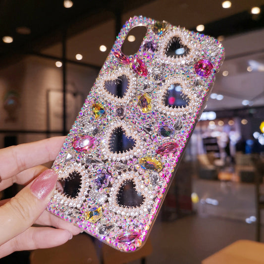Rhinestone 6 Love Silicone Mobile Phone Case Female
