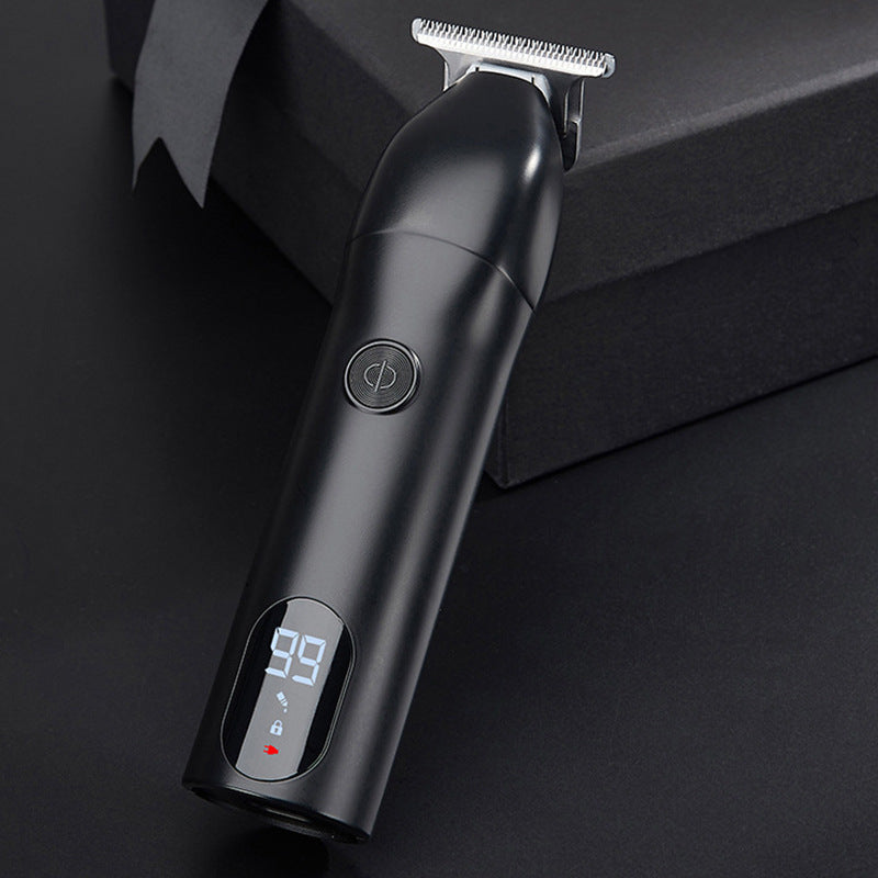 Professional Cordless Hair Clipper – Low-Noise Electric Trimmer with LED Display